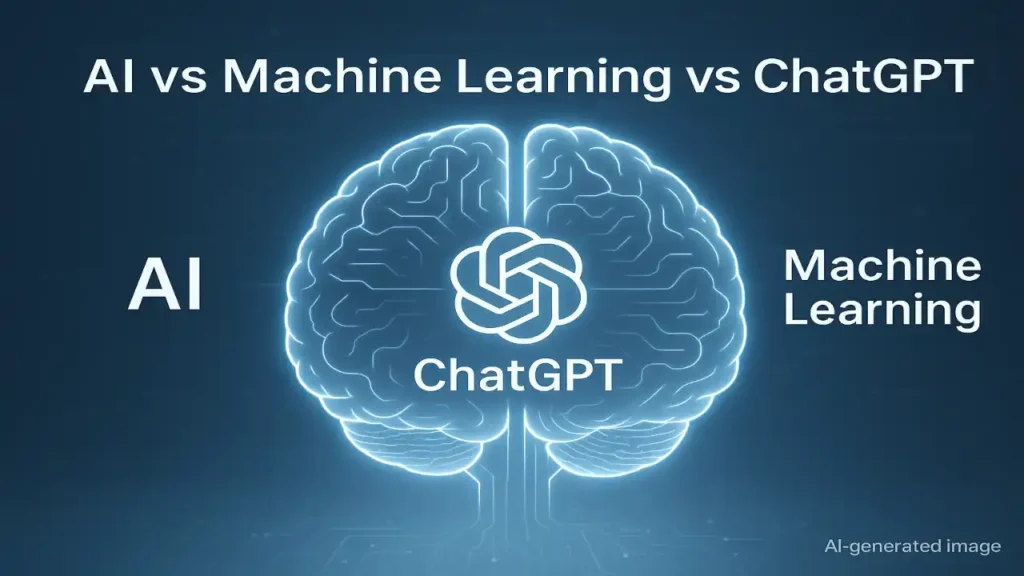 Is ChatGPT considered machine learning or artificial intelligence – AI vs Machine Learning vs ChatGPT comparison 2025