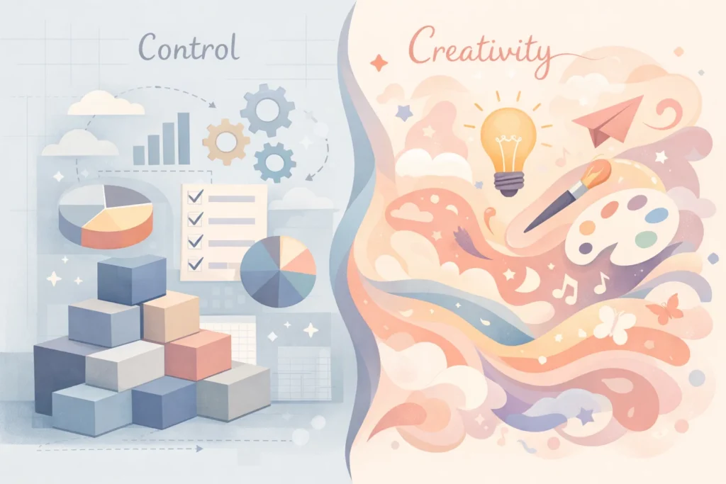 Control versus creativity in generative AI and traditional AI