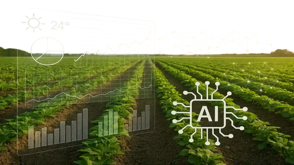 How AI works in agritech industry essay showing smart farming and data driven agriculture