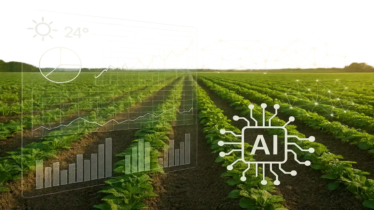 How AI works in agritech industry essay showing smart farming and data driven agriculture